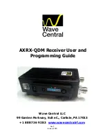 Preview for 1 page of Wave Central AXRX-QDM User And Programming Manual