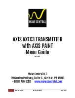 Wave Central AXTX3 User Manual preview