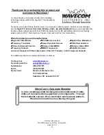 Preview for 3 page of Wavecom TR2126SE Installation And Operation Manual