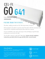 Preview for 1 page of WaveForm CEL-FI GO G41 Manual