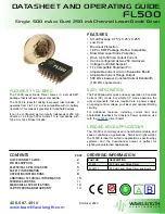 Preview for 1 page of Wavelength Electronics FL500 Datasheet And Operating Manual