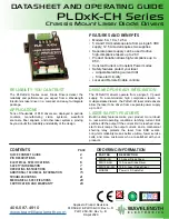 Preview for 1 page of Wavelength Electronics PLD K-CH Series Datasheet And Operating Manual