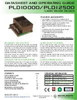 Wavelength Electronics PLD10000 Datasheet And Operating Manual preview