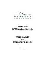 Wavenet Boomer II User Manual And Integrator’S Manual preview