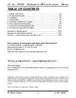 Preview for 2 page of waves system Sp203 Manual