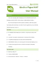 Предварительный просмотр 1 страницы Waveshare 6inch e-Paper HAT User Manual