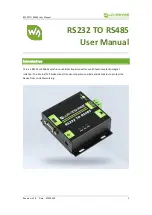 Preview for 1 page of Waveshare RS232 TO RS485 User Manual