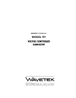 Предварительный просмотр 1 страницы Wavetek 141 Instruction Manual