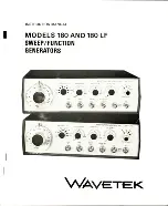 Preview for 1 page of Wavetek 180 Instruction Manual