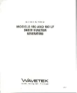 Preview for 3 page of Wavetek 180 Instruction Manual