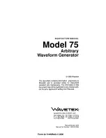 Предварительный просмотр 1 страницы Wavetek 75 Instruction Manual