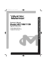 Wavetek HD110B Operator'S Manual preview