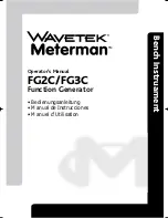 Wavetek Meterman FG2C Operator'S Manual preview