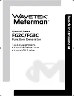 Preview for 1 page of Wavetek Meterman FG2C Operator'S Manual