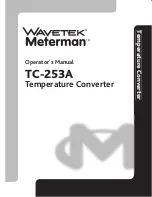 Wavetek Meterman TC-253A Operator'S Manual предпросмотр