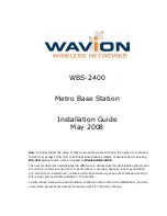 Wavion WBS-2400-POE-FCC Installation Manual предпросмотр