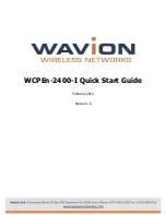 Предварительный просмотр 1 страницы Wavion WCPEn-2400-I Quick Start Manual