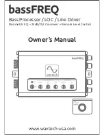 Wavtech bassFREQ Owner'S Manual preview