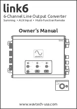 Preview for 1 page of Wavtech Link6 Owner'S Manual