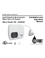 Preview for 1 page of Waxman LeakSmart 8810200 Installation And Operating Manual