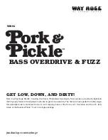 Way Huge Smalls Pork & Pickle Bass Overdrive & Fuzz Manual preview