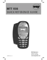 WAY Systems MTT 1510 Quick Reference Manual preview