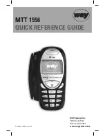 Предварительный просмотр 1 страницы Way MTT 1556 Quick Reference Manual