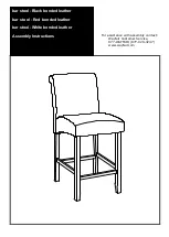 Wayfair Bar stool Black bonded leather Assembly Instructions Manual предпросмотр