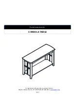 Wayfair CONSOLE TABLE Product Instructions preview