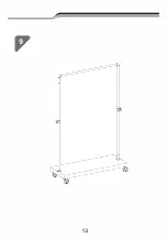 Предварительный просмотр 13 страницы Wayfair Durand 103.5 Cm Rolling Clothes Racks Manual