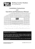 Preview for 1 page of Wayne-Dalton 500 Series Installation Instructions And Operation And Maintenance Manual