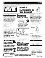 Предварительный просмотр 5 страницы Wayne 320702-001 Operating Instructions And Parts Manual