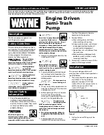 Wayne 320802-001 Operating Instructions And Replacement Parts List Manual preview