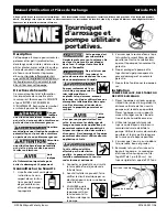 Preview for 5 page of Wayne 321602-001 Operating Instructions And Parts Manual