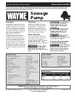 Wayne 330002-001 Operating Instructions And Parts Manual preview