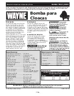 Preview for 13 page of Wayne 330002-001 Operating Instructions And Parts Manual