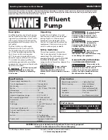 Wayne 330102-001 Operating Instructions And Parts Manual предпросмотр