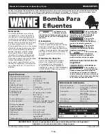 Предварительный просмотр 13 страницы Wayne 330102-001 Operating Instructions And Parts Manual