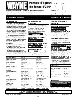 Preview for 7 page of Wayne 331301-001 Operating Instructions Manual