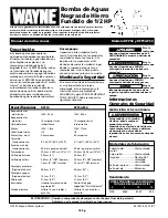 Preview for 14 page of Wayne 331301-001 Operating Instructions Manual