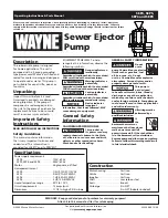 Wayne 332200-001 Operating Instructions & Parts Manual предпросмотр