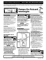 Предварительный просмотр 5 страницы Wayne 351002-001 Operating Instructions And Parts Manual