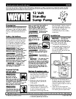 Wayne 351203-001 Operating Instructions And Parts Manual preview