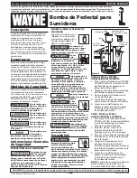 Preview for 9 page of Wayne 360516-001 Operating Instructions And Parts Manual