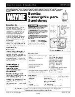 Preview for 13 page of Wayne CDUCAP Series Operating Instructions And Parts Manual