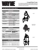 Wayne EFL50 Operating Instructions And Parts Manual предпросмотр