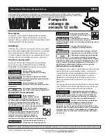 Preview for 9 page of Wayne ESP25 Operating Instructions & Parts Manual