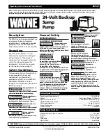 Wayne ESP45 Operating Instructions And Parts Manual предпросмотр