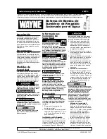 Preview for 5 page of Wayne EWP10 Installation Instructions Manual