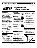 Preview for 1 page of Wayne GPB400 Operating Instructions And Parts Manual